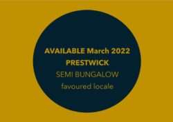 Available Soon… PRESTWICK – Semi Detached Bungalow